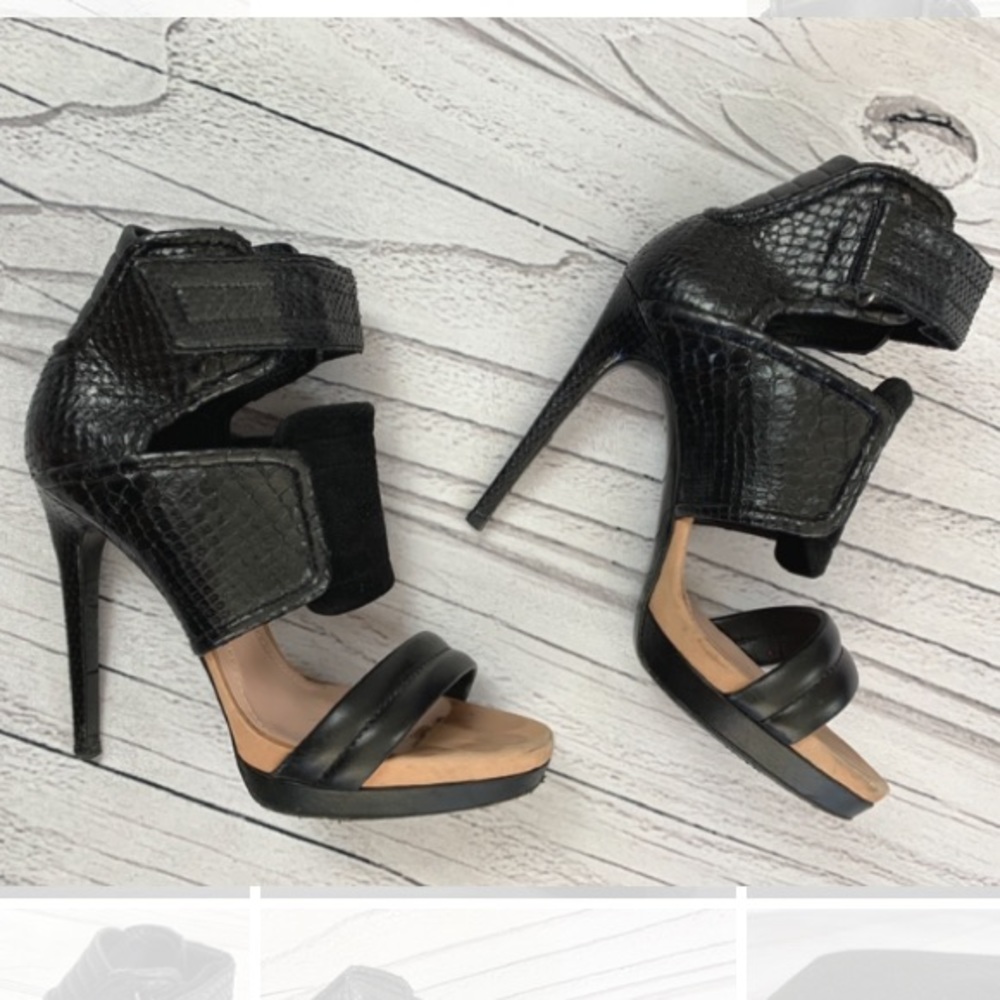 BARBARA BUI Python Platform Biker Heel - Picture 3 of 8